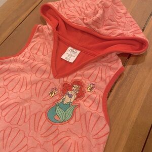 Disney Ariel Swimsuit Cover Up Dress, 5/6, Coral